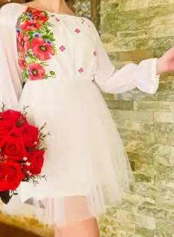 Rochie Traditionala stilizata cu maci 16