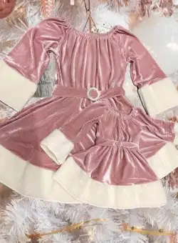 Rochita cu tematica de sarbatoare Craciun - Roz