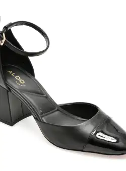 Saboti ALDO negri, SILVANA001, din piele naturala