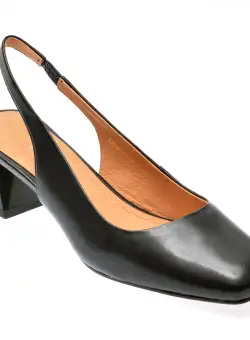 Saboti casual EPICA negri, 09836S, din piele naturala