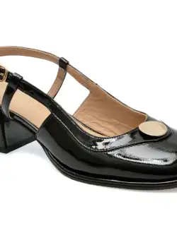 Saboti casual EPICA negri, 602768, din piele naturala lacuita