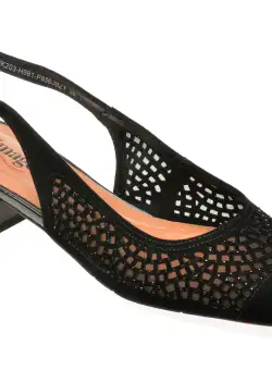 Saboti casual IMAGE negri, H981, din piele naturala