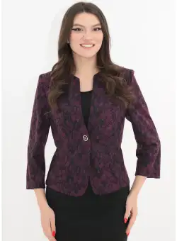 Sacou mov cu animal print