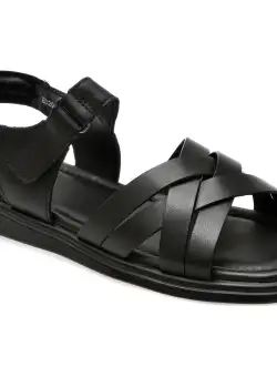 Sandale casual GRYXX negre, 32911, din piele naturala