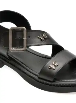 Sandale casual GRYXX negre, 4181452, din piele naturala