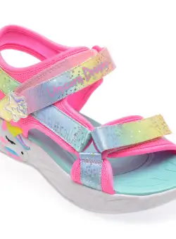 Sandale casual SKECHERS roz, 302682L, din material textil