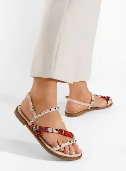 Sandale cu pietricele Rinas bej