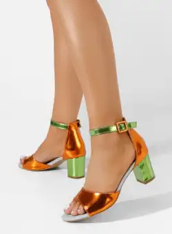 Sandale elegante Serra portocalii