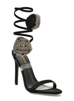 Sandale GRYXX negre, 1959, din material textil