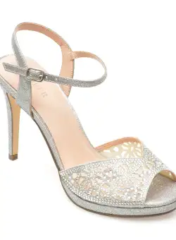 Sandale MENBUR argintii, 23674, din piele ecologica