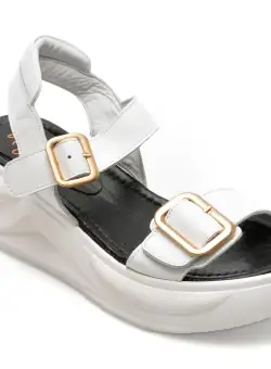Sandale MOLLY BESSA albe, 5252, din piele naturala