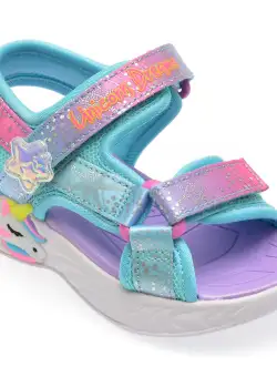 Sandale sport SKECHERS albastre, 302682N, din material textil