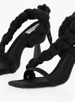 SEBASTIAN Braided Sandals Heel 10 Cm Black