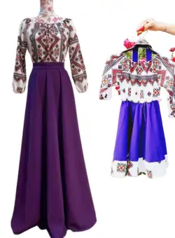 Set rochii stilizate traditional Mama si Fiica 59