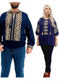 Set Traditional Cuplu 209 Camasi traditionale cu broderie