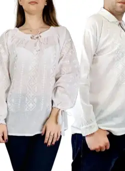 Set Traditional Cuplu 219 Camasi traditionale cu broderie