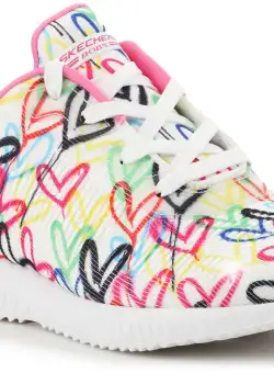 SKECHERS Shoes Bobs Squad Starry Love 117092 - WMLT White/Pink