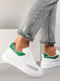 Sneakers Alb cu Verde