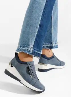 Sneakers cu platforma Davea albastri