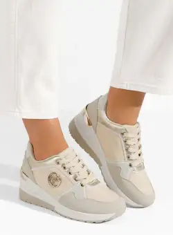 Sneakers cu platforma Elmyra bej