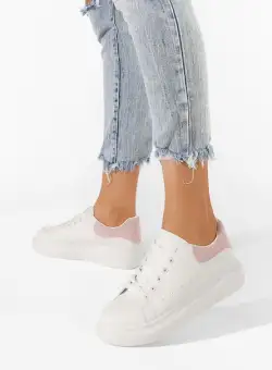 Sneakers cu platformă Isabel albi V8