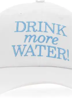 SPORTY&RICH New Drink Water Hat WHITE