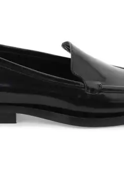 THE ATTICO Brushed Leather 'Micol' Loafers BLACK