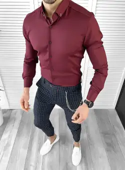 Tinuta barbati smart casual Pantaloni + Camasa 10451