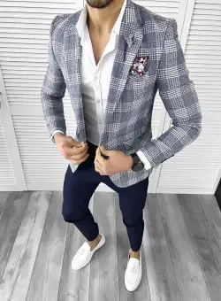 Tinuta barbati smart casual Pantaloni + Camasa + Sacou 10295