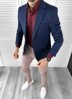 Tinuta barbati smart casual Pantaloni + Camasa + Sacou 10295