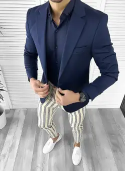 Tinuta barbati smart casual Pantaloni + Camasa + Sacou 10522