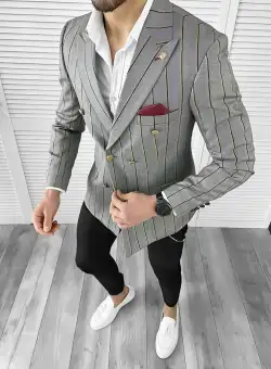 Tinuta barbati smart casual Pantaloni + Camasa + Sacou 10549