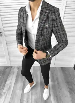 Tinuta barbati smart casual Pantaloni + Camasa + Sacou 10553