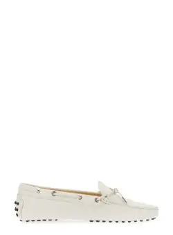 TOD'S TOD'S LEATHER LOAFER WHITE