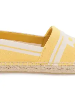 Tory Burch Striped Espadrilles With Double T MELLOW YELLOW ASH WHITE
