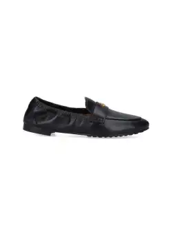 Tory Burch TORY BURCH BLACK LEATHER LOAFERS BLACK