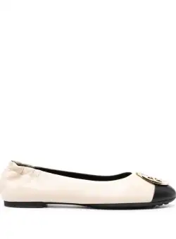 Tory Burch TORY BURCH Claire leather ballet flats Black