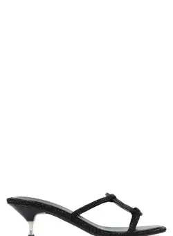 Tory Burch TORY BURCH MILLER LEATHER SANDALS BLACK