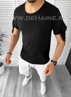 Tricou barbati slim fit negru B1962 K5-1