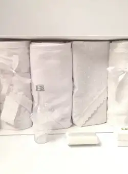 Trusou Botez Brodat cu fir alb