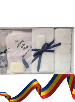 Trusou pentru Botez format din 7 piese - Bleumarin