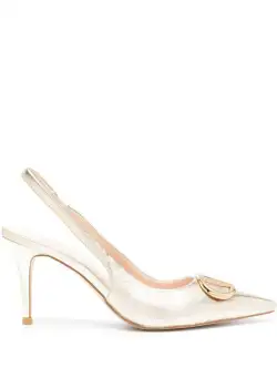 TWINSET TWINSET Slingback with logo GOLDEN