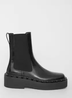 Valentino Garavani Beatle Rockstud M-Way Boots BLACK