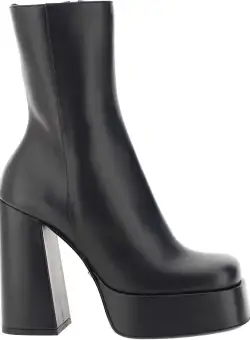 Versace Heeled Ankle Boots NERO+ORO VERSACE