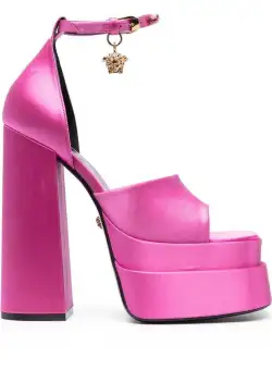 Versace VERSACE Satin platform sandals Fuchsia