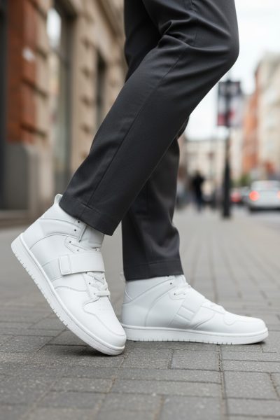 Adidasi barbati casual  albi H54  t2-5