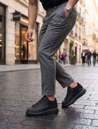 Adidasi barbati casual negri  Diamond  MQ  111d