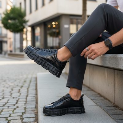 Adidasi barbati casual  VSC  negri 0825 N9-2