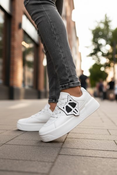 Adidasi barbati casual WOLF  albi 080 N13-2