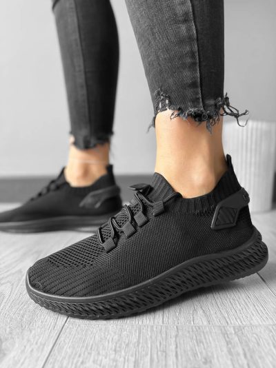 Adidasi dama casual din panza  negri 91  T15-4